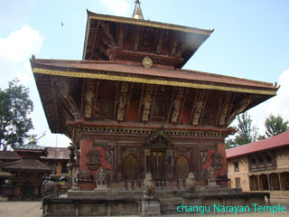 A beautiful pagoda style Changu Narayan temple