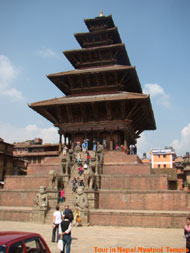 Nyatpol temple of bhaktapur is the one of the best pagoda style temple in Nepal