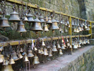 Bells  ringing before worshiping in Nepali temples