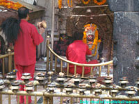 Dakshinkali is considered as very strong goddess in Hindu religion.Every day daily ritual is conducted at 12:30pm