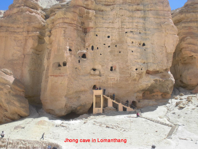 one of the most important jhong cave in upper mustang/lomanthang with 43 rooms